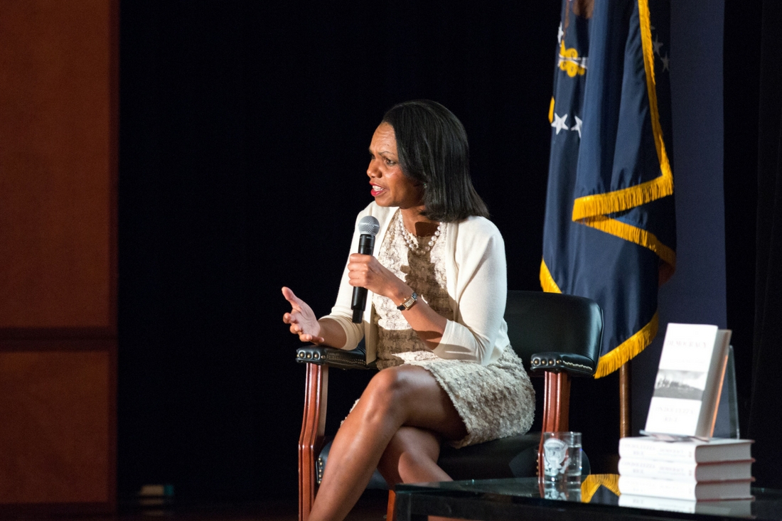 Dr. Condoleezza Rice discussed her book "Democracy: Stories from t...